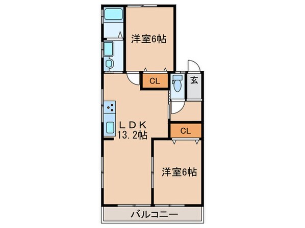 リバ－サイド庄内Ⅰの物件間取画像